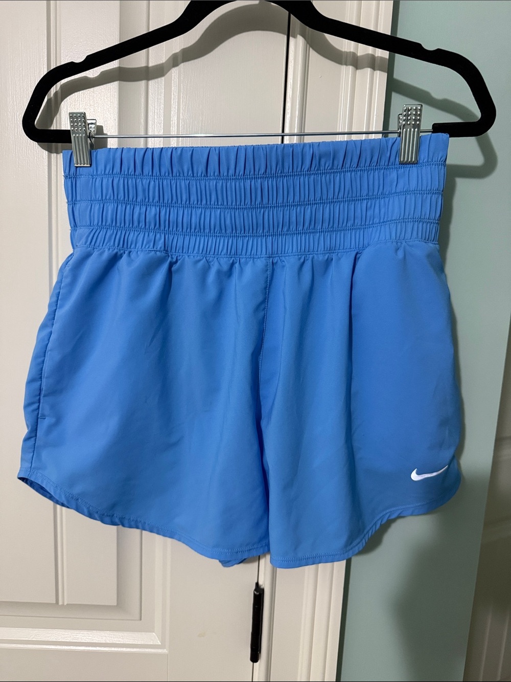 Nike Women’s Bright Blue Athletic Shorts with Smocked Waistband